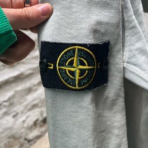 Stone Island light blue hoodie size XL. 7/10 condition.